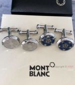 Best Replica Montblanc Classique Round Cufflinks Silver Men